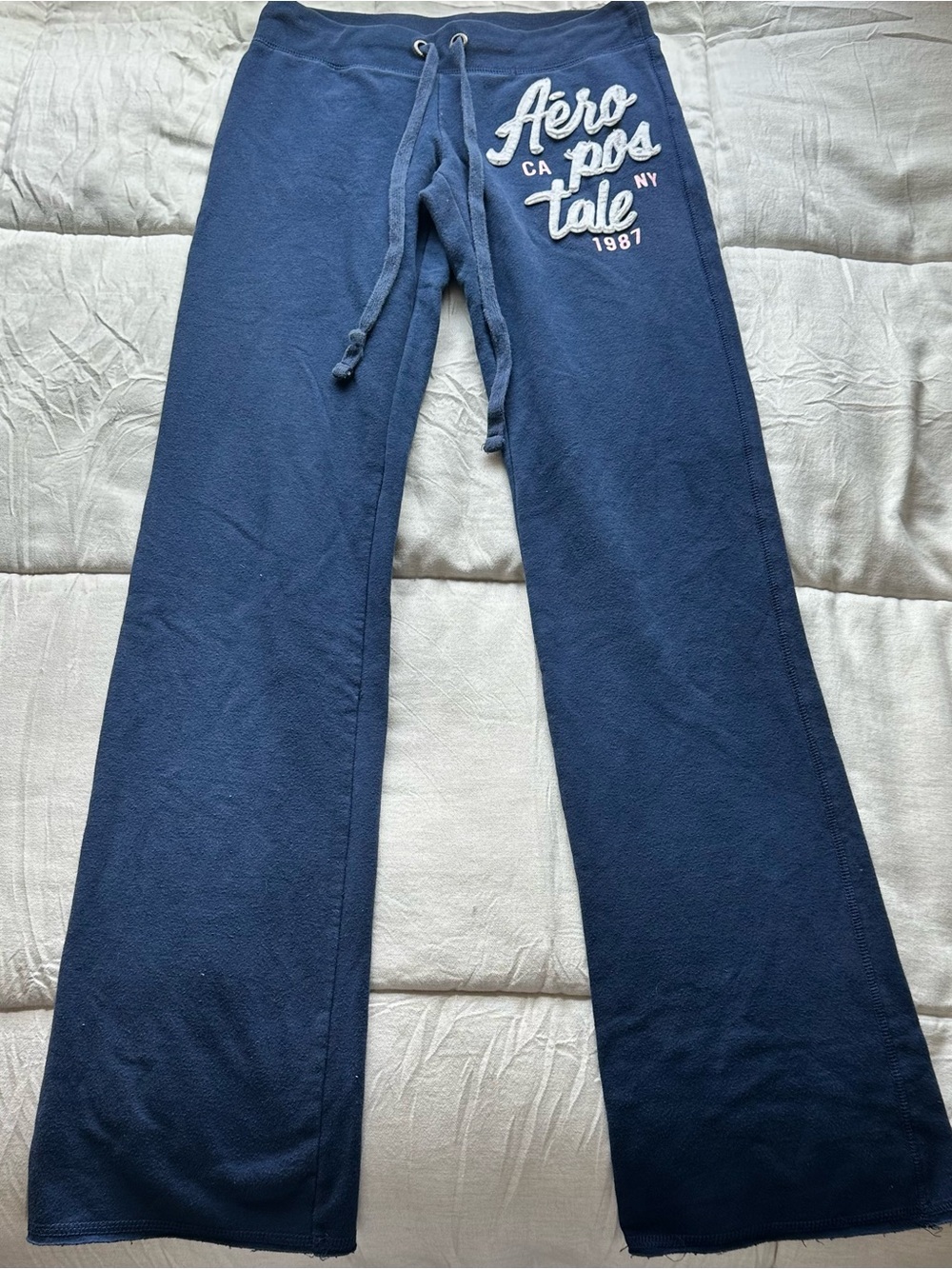 Aeropostale Navy Blue Track Pants with White Logo